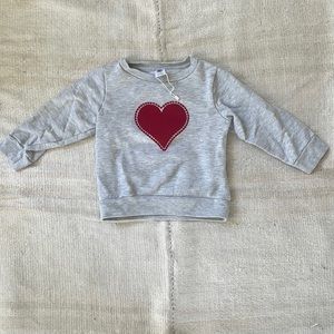 PETIT BATEAU SWEATSHIRT with heart size 4 ans